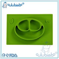 Happy Mat Baby bowls kids tableware - One-piece silicone placemat + plate, Food Dish Silicone Dining Plate