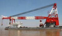 800T floating crane barge