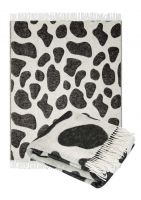 Wool  Throw Blanket with fringe  55x79â (Twin) in jacquard animal design, Medium Weight, made in Europe By Yaroslav Mill.