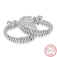 wholesale classic 990 sterling silver unisex men and women jewelry custom bead bracelets