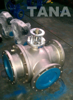 3 way ball valve with pneumatic actuator