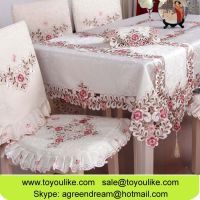 Handmade Cutwork Jacquard Embroidered Fabric Rectangle