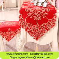 Red Joyous Handmade Cutout Embroidered Polyester