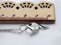 Angel Moissanite Jewelry 18K White Gold