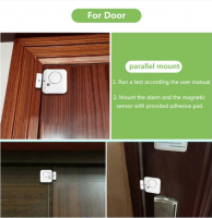 Augreener 3.6v lithum battery wireless door sensor alarm