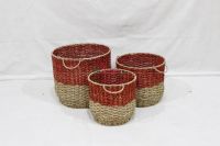 Natural Seagrass Woven Storage Basket For