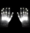 GLOWCRAZE PORTABLE READY TO LED LIGHT SKELETON HAND GLOVES