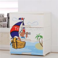 Kids Plastic Wardrobe Baby Plastic Storage Drawers Cabinet