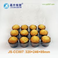 PET plastic muffin 12pcs cupcake packaging with dividers