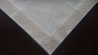 Linen Napkins With Net Gold Embroidery