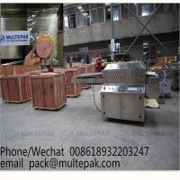 multepak automatic conveyorized   belt band vacuum packaging machine   for meat sausage dates