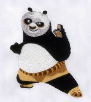 DAZZLING KUNG FU PANDA PO EMBROIDERY