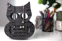 Gray Owl Jewelry Organizer Design Decoration