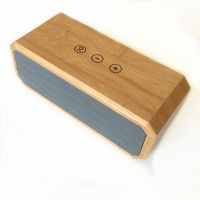 high-end wooden bamboo portable bluetooth speaker can use wireless