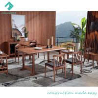 Comfortable nordic style solid wood dining table with chairs designs