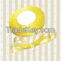 christmas ribbon gold silver ribbon bow 12mm golden metallic glitter ribbon