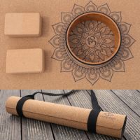 Organic Cork Rubber Mandala Yoga mat