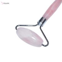 Slimming tool welded stainless crystal jade rose quartz facial roller