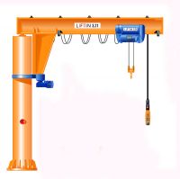 50 kg-5000 kg Pillar-Mounted Slewing Jib crane fixed type design drawing portable mobile crane price