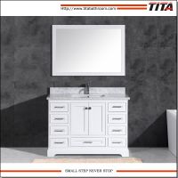 Floor Mounted White Lacquer 48 Inch Wide Bathroom Vanity T9311 with Mirror