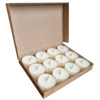NATURAL WAX TEALIGHT CANDLES / CLEAN BURNING