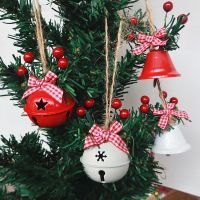 ORNAMENTAL METAL CHRISTMAS BELLS / GLOSSY OR
