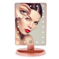 Makeup Mirror, 22 LED Lights and Touch Screen, 360&Atilde;&Acirc;&deg;Free Rotation, Detachable 10X Magnification Spot Mirror, Battery Powered High Clarity Cosmetic Mirror  MM138