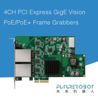 Future Robot 4CH PCIe 4-Port Gige Vision 802.3at PoE+ Frame Grabber Card Image Capture Card 30W Power Supply Each Port