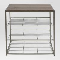 4 Tiers Shoe Rack With Wood