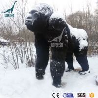 Life size artificial animatronic animal electronic gorilla for amusement park