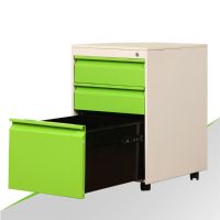 Two Color Metallic Furniture Mobile Pedestal