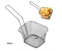  Mini Chip Baskets Kitchen Stainless steel Fryer Serving Food Presentation Basket