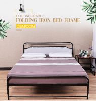 Hotel Bedroom Black Metal Frame Folding