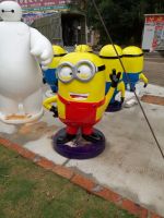 Despicable Me Film and TV Cartoon Character yellow Minions FRP Sculpture