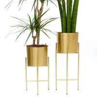 Black And Gold Iron Planters