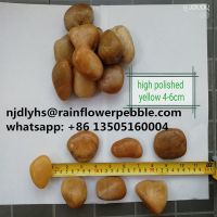 China Yellow Pebble Stone Tile Colored