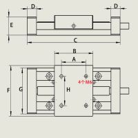 precision dovetail groove cross slide table
