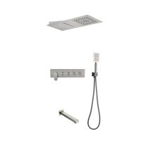 SUS304 Bathroom Hot Cold Mixer Rainfall Head Diverter System in Wall Mounted Concealed Shower Set