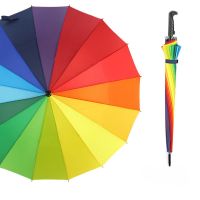 16K Rainbow Straight Umbrella Auto Open