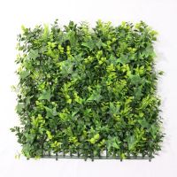 Artificial green foliage plants decoration wall panel backdrop vertical garden indoor plastic customize