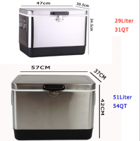 Stainless Steel Vacuum Insulated Hard Cooler 31QT/54QT Cooler Box Custom Logo Beer Box 