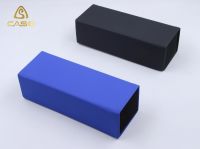 Black Leather Handmade Rectangle Sunglasses Case