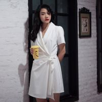 Office Ladies Dress Wrap Style