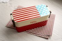 PAPOU FOOD GRADE REUSABLE SQUARE SILICONE COLLAPSIBLE BENTO FOOD STORAGE LUNCH BOX WITH LID SET OF 4