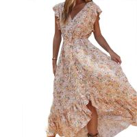 Floral Print Long Dress Boho Summer
