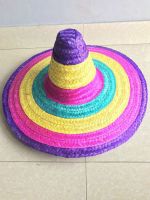 MULTICOLOR MEXICAN SOMBRERO STRAW HAT FROM