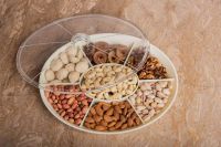 Appollo dry fruit tray with stylish and attractive design, ideal for serving at parties, dinner and picnic, light weight durable dry fruit tray.
