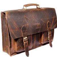 Vintage Handmade Leather Messenger Bag
