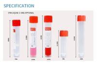 Vtm Nasopharyngeal Oral Swabs Nasal Vtm Tubes Swab Kits Viral Transport Medium Kit Virus Collection Sampling Tube