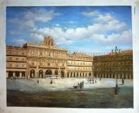 Church oil painting